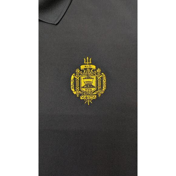 U.S. Naval Academy Polo Shirt XL Mens Navy Scientia Tridens Vansport - Picture 5 of 9